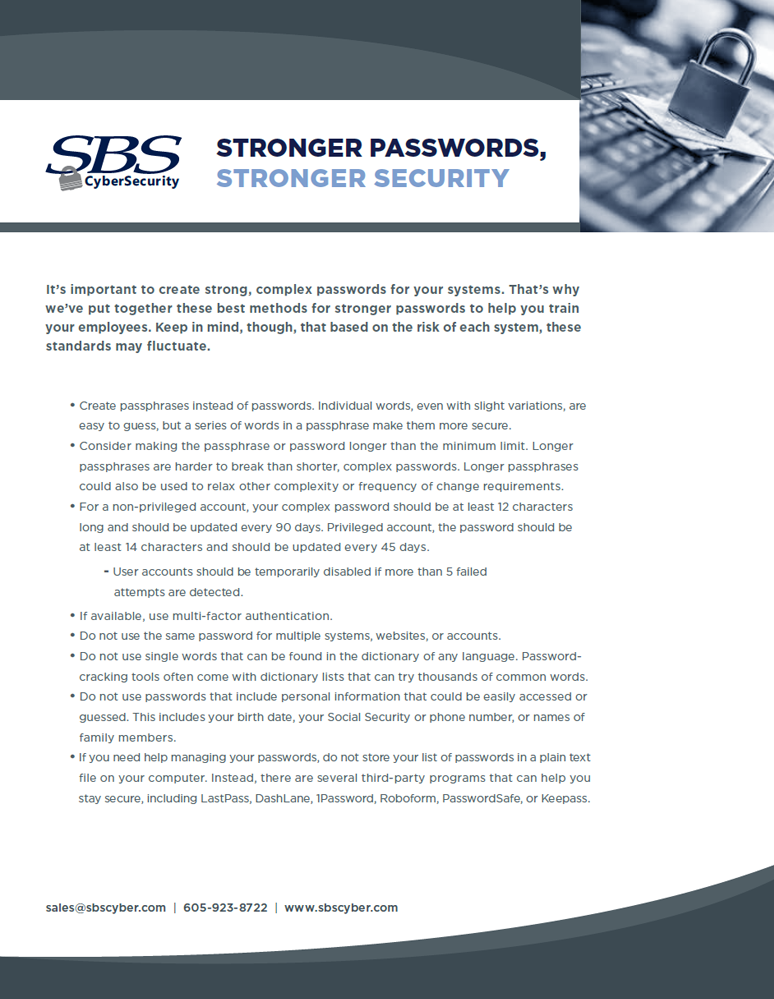 Stronger Passwords, Stronger Security